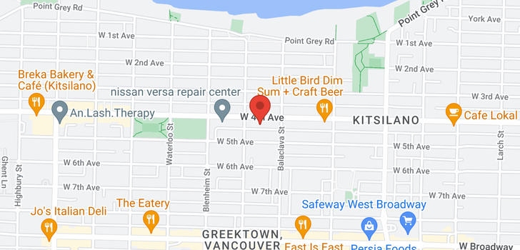 map of 315 3150 W 4TH AVENUE
